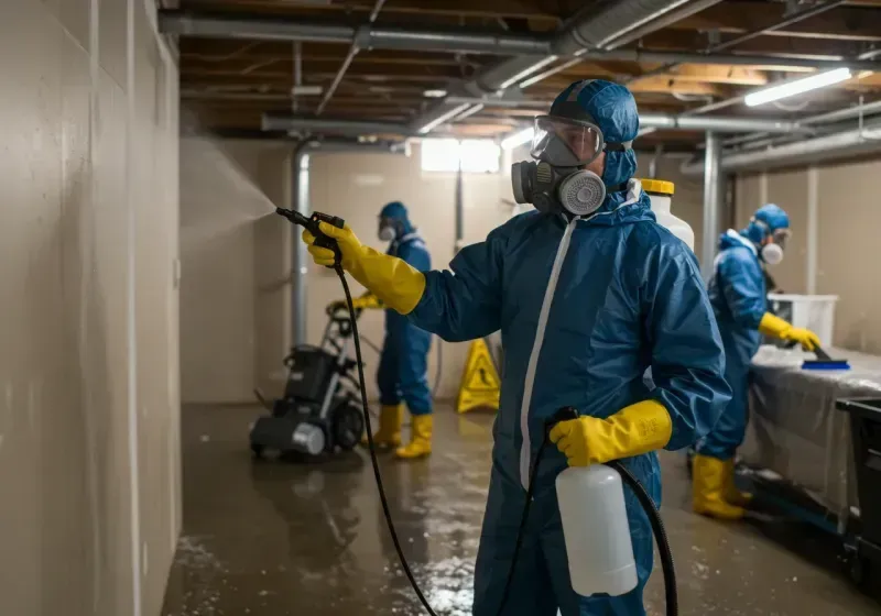 Basement Sanitization and Antimicrobial Treatment process in Mescal, AZ